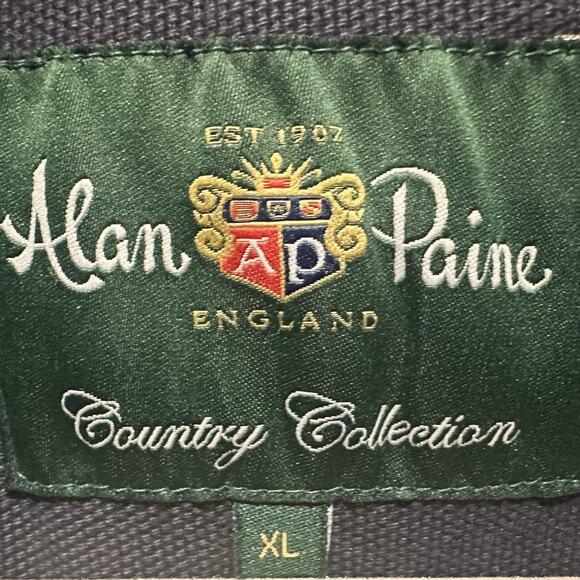 Alan Paine Vest Mens XL Country leather trim Cotton Full Zip Quilted countryside - Picture 5 of 7